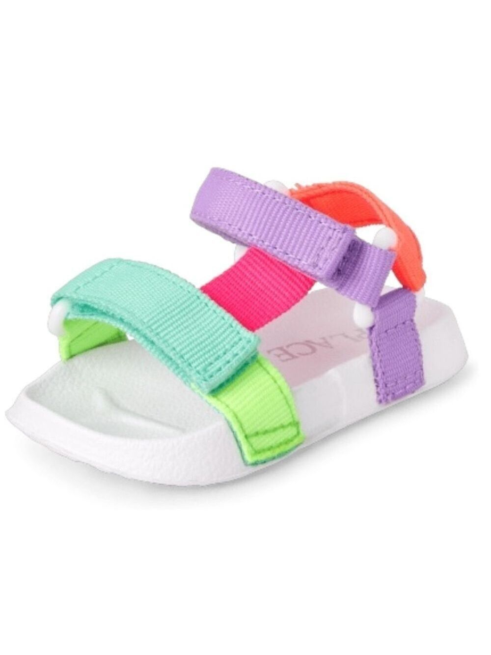 Children's Place Velcro Baby Girls Colorblock Webbed Sandals